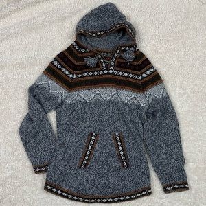 Hooded Isle Pattern, Alpaca Wool Sweater